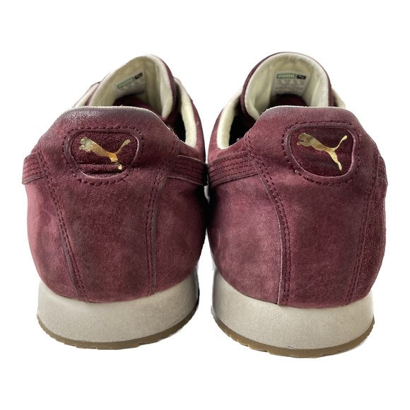 Puma 13 Roma Distressed Cabernet Deep Red Suede Sneaker Shoe 363286-02 - Picture 5 of 10